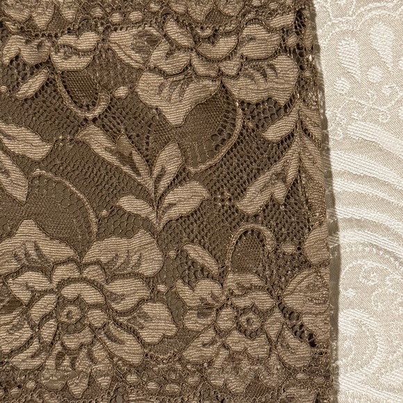 Guess Dark Green Lace Bodycon Cross Strap Mini Dress - Picture 2 of 3